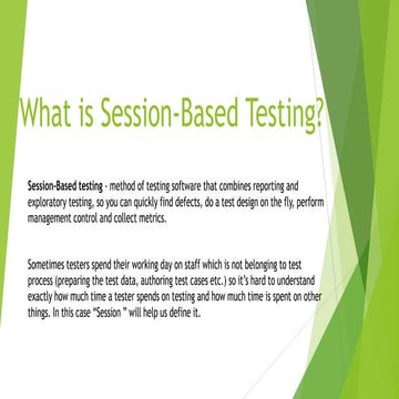 Session based testing method. Short information.