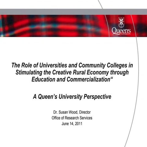 The Role of Universities and Community Colleges in Stimulating the Creative R...