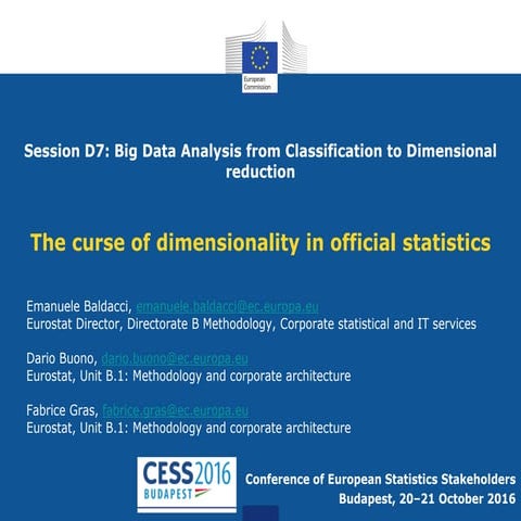 Big Data Analysis: The curse of dimensionality in official statistics