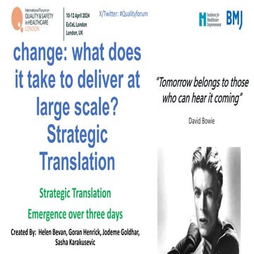 The future of change - strategic translation