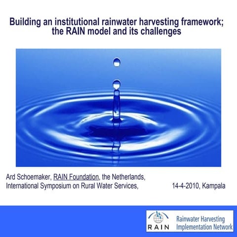 Session Governance - Building an institutional rwh environment - a schoemaker...
