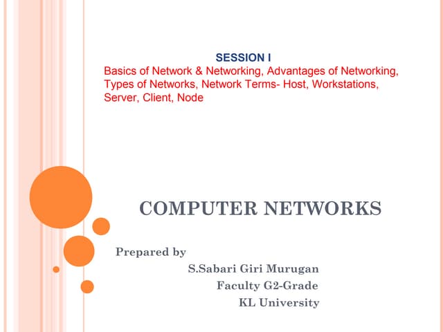 Basics of  Networks ,Advantages and Disadvantages