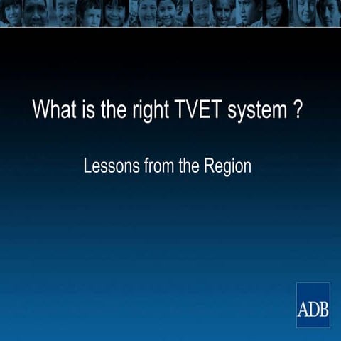Session I: wolfgang kubitzki - What is the right TVET system?