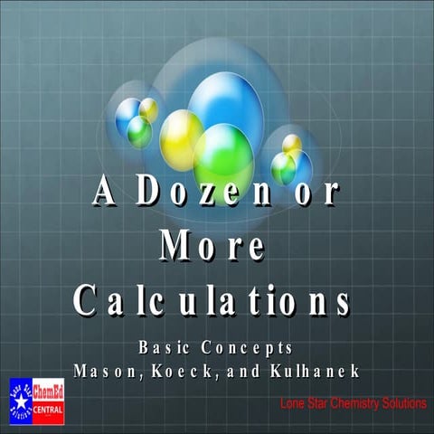 Basic Concept Calculations | PPT