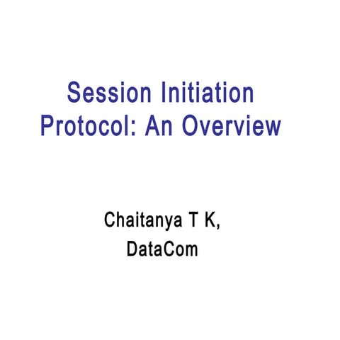 Session intiation protocol tk
