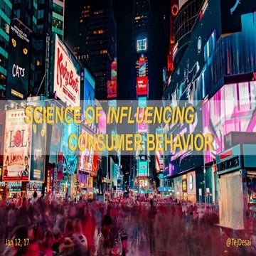 Science of influencing consumer behavior