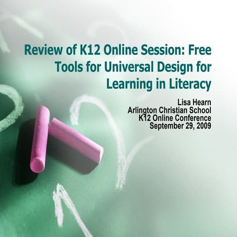 Session One Free Tools For UDL In Literacy