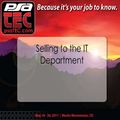 Selling to The IT Department