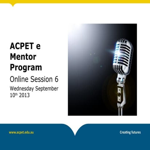 ACPET ementor program - Webinar 6: RTO Project Update