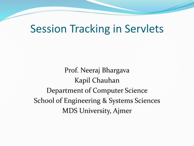 Session Tracking in servlets
