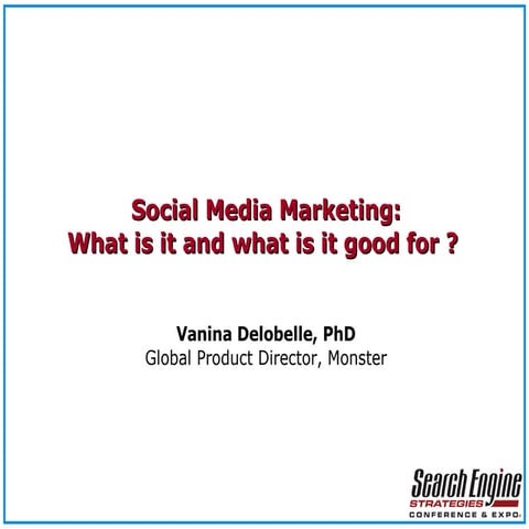 SES Social Media Presentation Vanina Delobelle