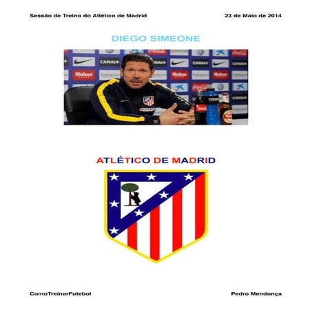 Diego Simeone - Sessão de Treino