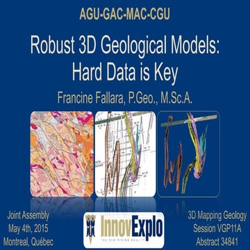 Robust 3D Geological Models: Hard Data is Key