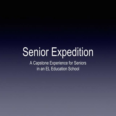 RBHS Senior Expedition Syllabus Introduction