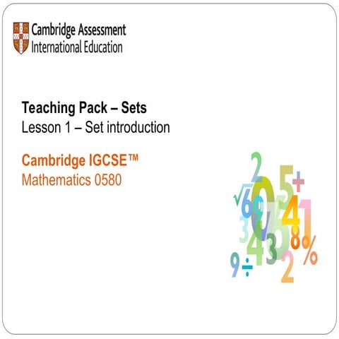 igcse mathematics topic set and venn diagram