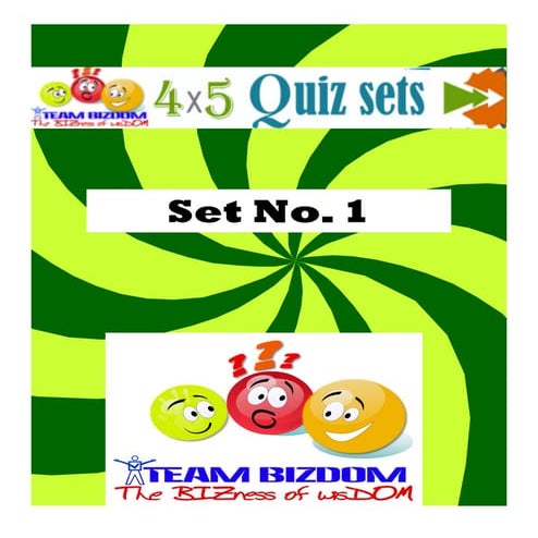 Preview of Set 1: Bizdom's 4x5 quiz set
