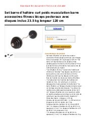 Kit dhalt/ères de 15 kg Best Sporting