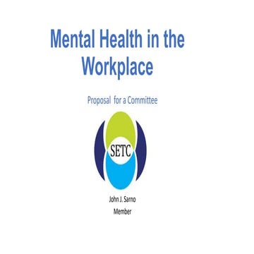 Mental Health Awareness in the Workplace | PPTX