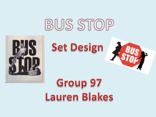 Bus Stop Set Design Group 97