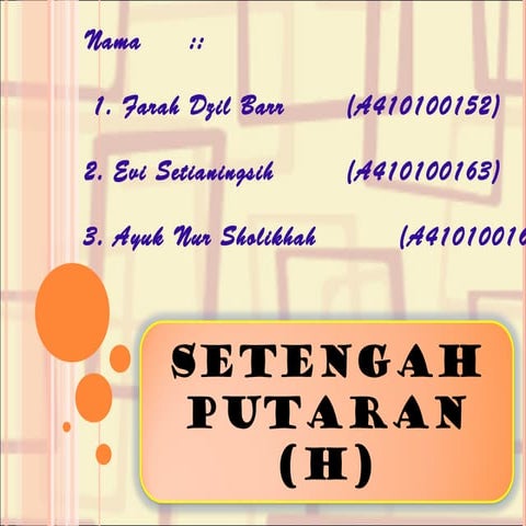 Setengah putaran transformasi geometri