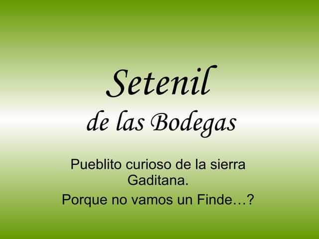Setenil