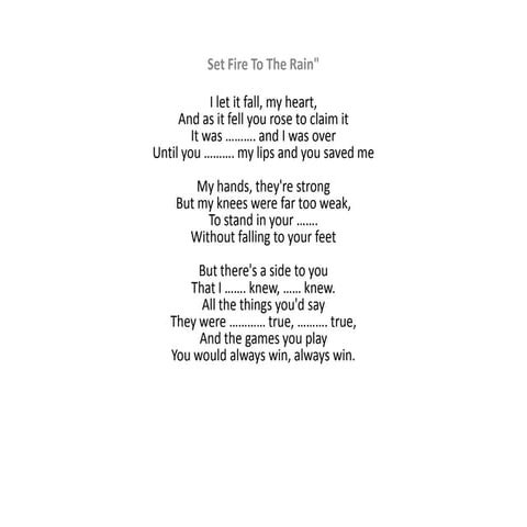 SET FIRE TO VS SET ON FIRE visual data 3