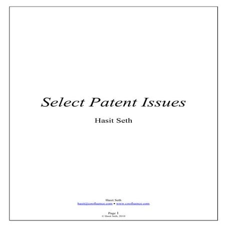 Select Patent Issues