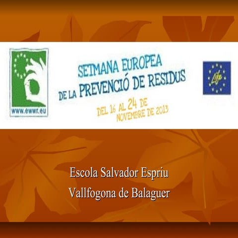 Setmana de prevenció de residus