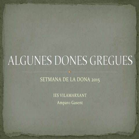 Algunes dones gregues