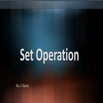 Set operation | PPT
