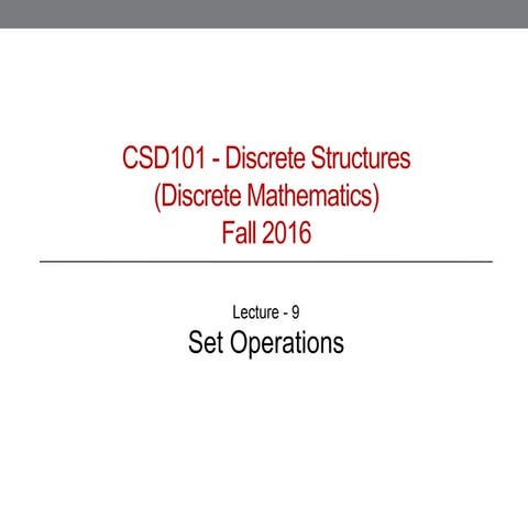 set operations.pdf set operation is relevant to discrete structure and Discre...