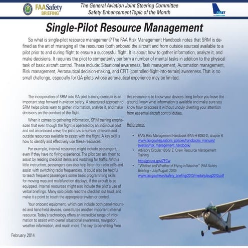 Single-Pilot Resource Management