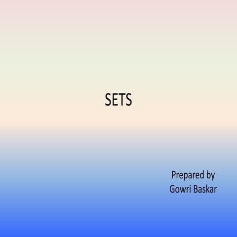 Sets