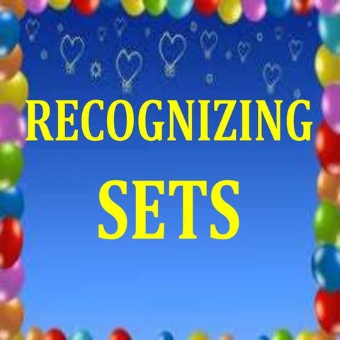 sets in early mathematics for grade school | PPTX