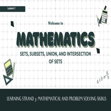 Comprehensive Guide to Sets, Subsets, Union, and Intersection in ...