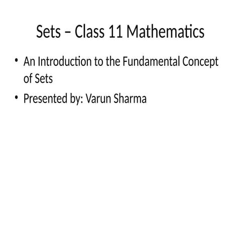 Set class 11th introduction to sets class