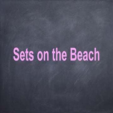 Sets on the Beach - A general quiz
