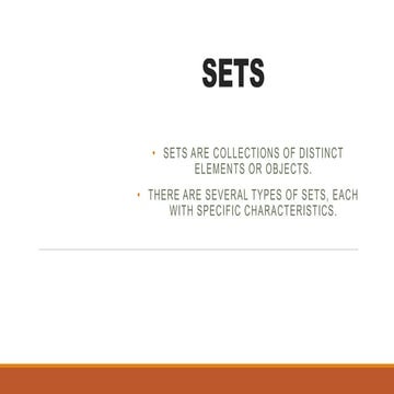 Sets and Types of Sets for understanding