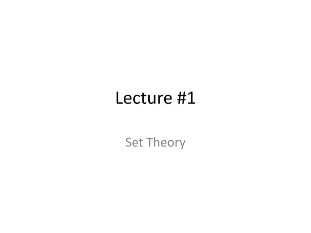 Set theory