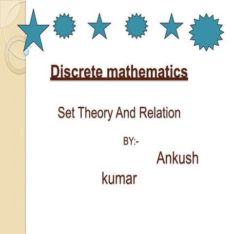 Set theory and relation