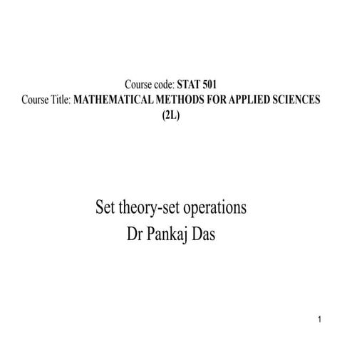 Set theory and its operations 