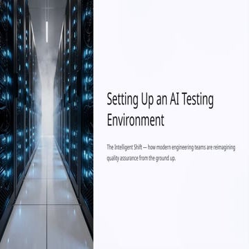 Setting Up an AI Testing Environment Faster test execution | PPTX
