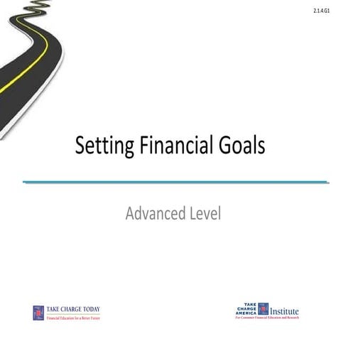 Setting Financial Goals Presentation | PPT