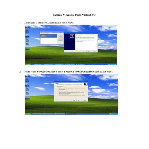 Setting mikrotik pada virtual pc