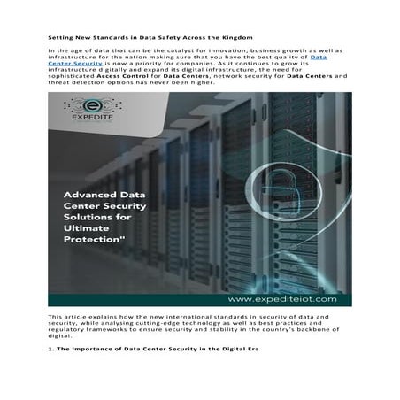 Setting New Standards in Data Safety Across the Kingdom | PDF