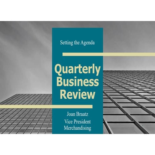 Setting the Agenda for Quarterly Business Review