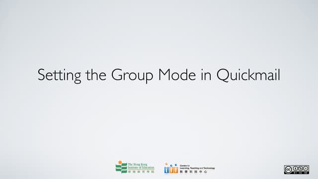 Setting the group mode in quickmail