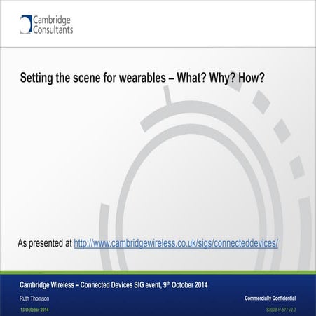 Setting the scene for wearables