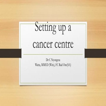 Chemo Daycare unit | PPTX