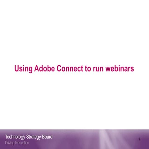 Setting Up And Running A Simulcast Webinar With Adobe Connect External